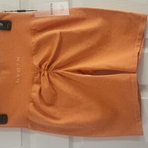 NVGTN Women's Orange  Scrunch Shorts